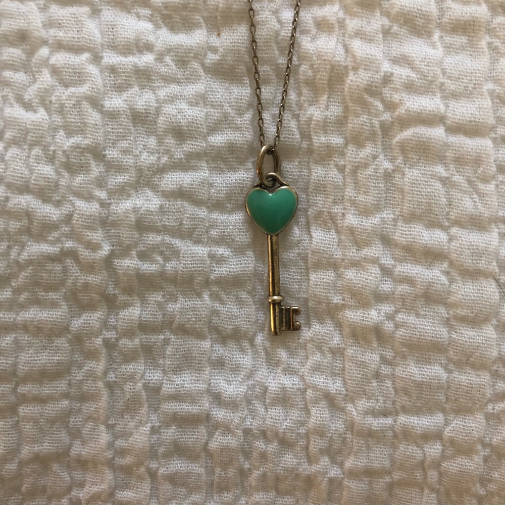 Tiffany & Co heart key pendant and chain